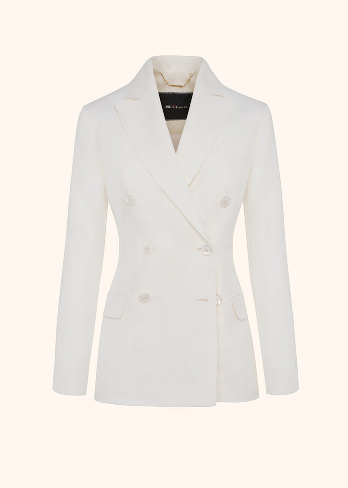 JACKET LINEN White Lining Silk