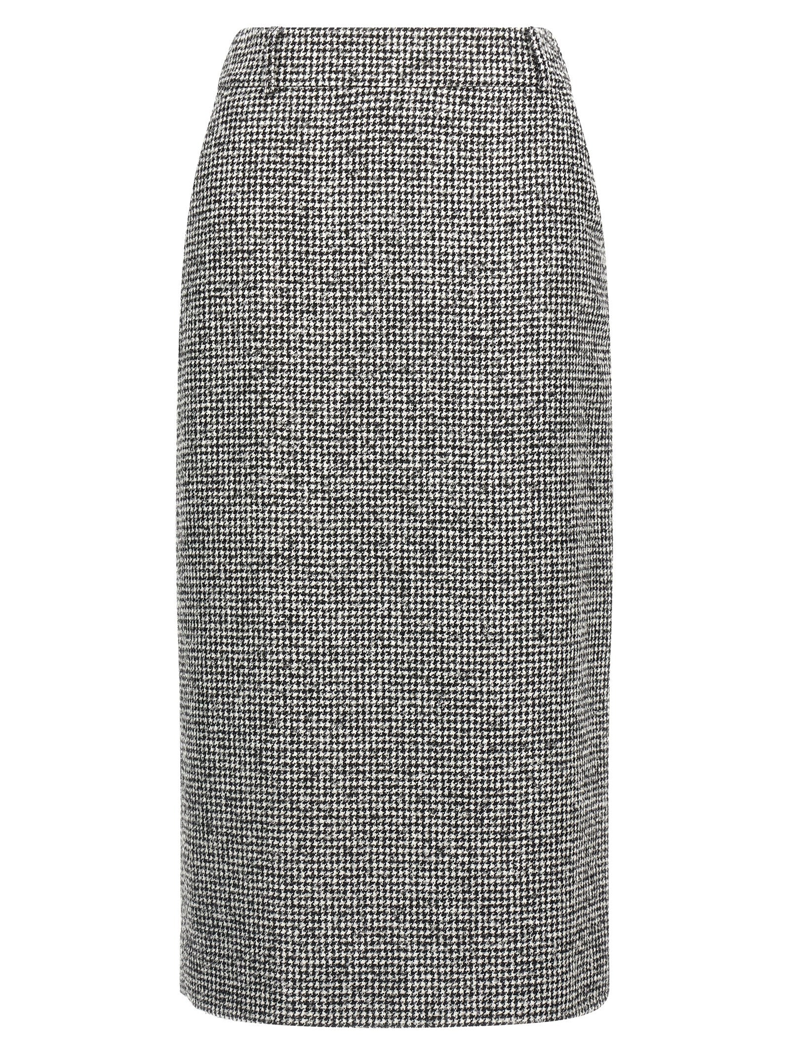 Longuette skirt White/black Wool