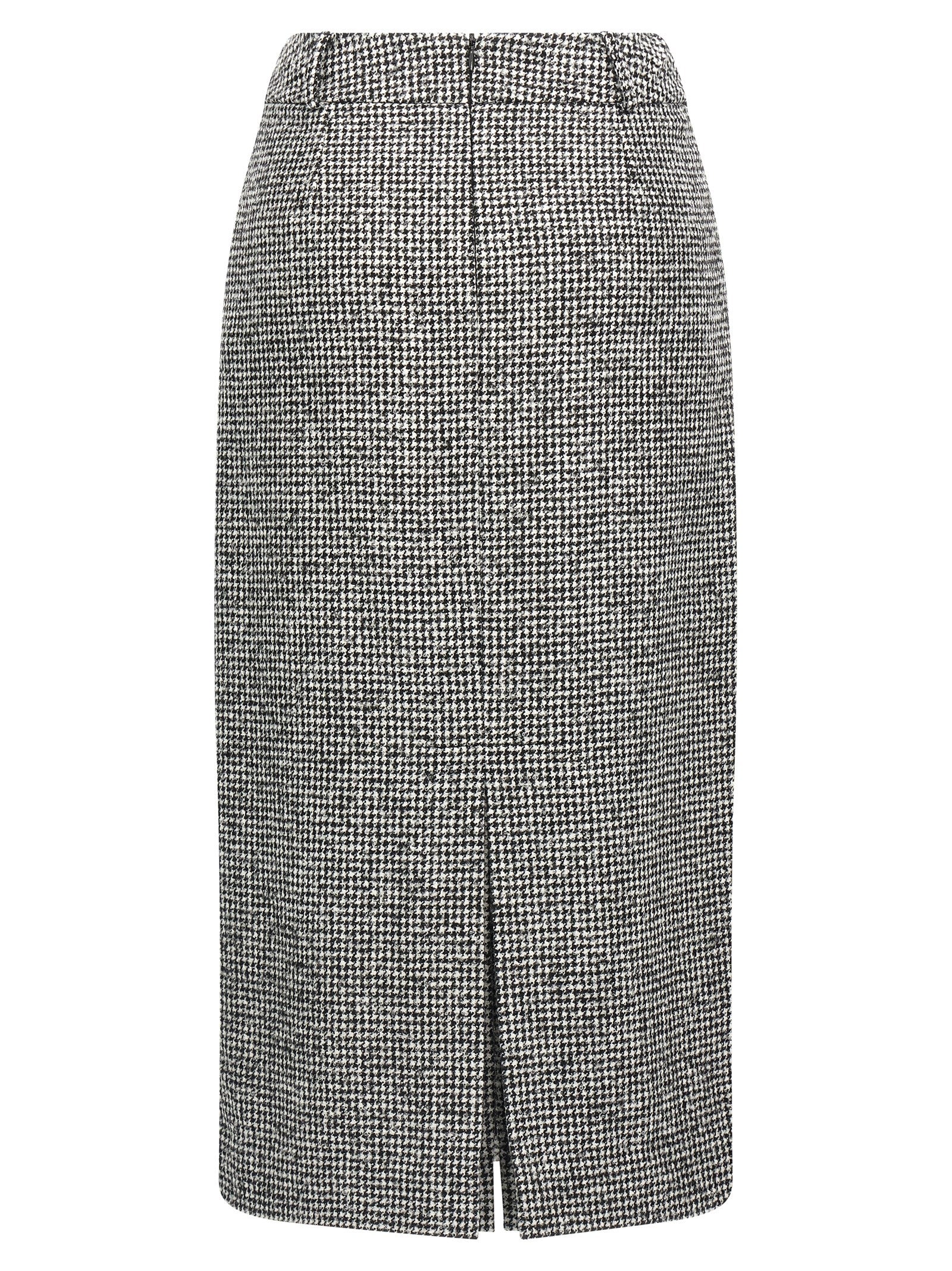 Longuette skirt White/black Wool