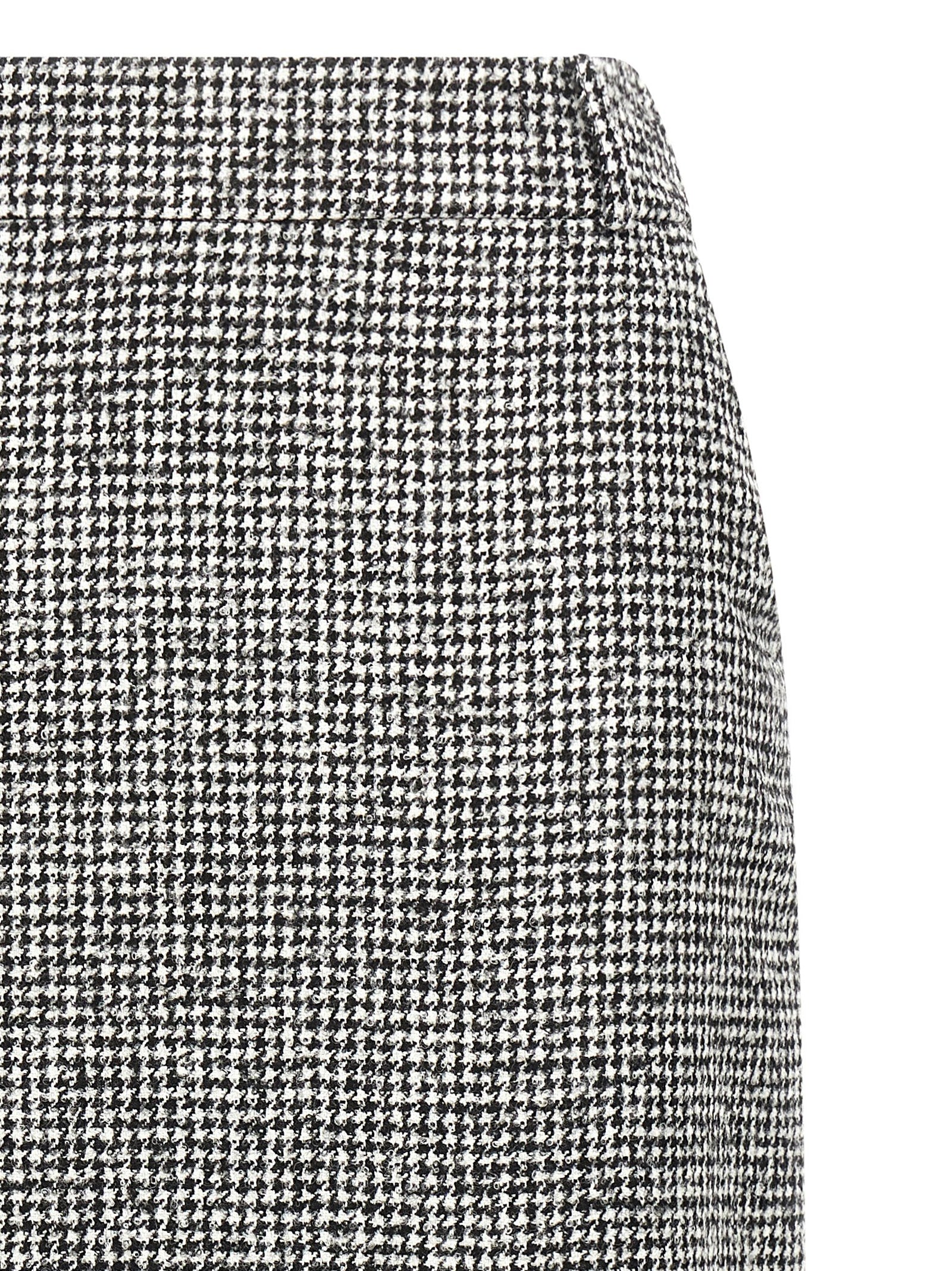 Longuette skirt White/black Wool