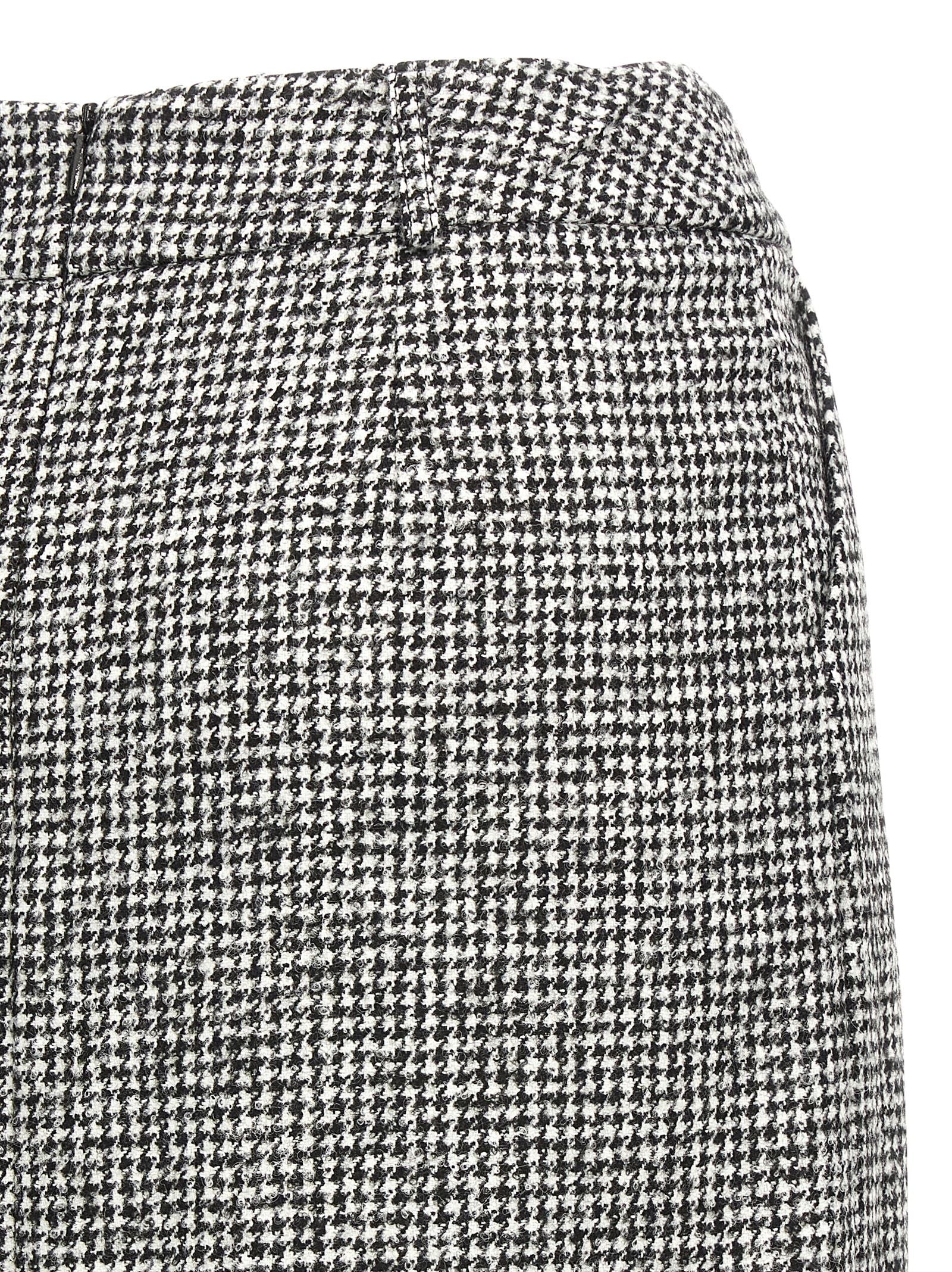 Longuette skirt White/black Wool