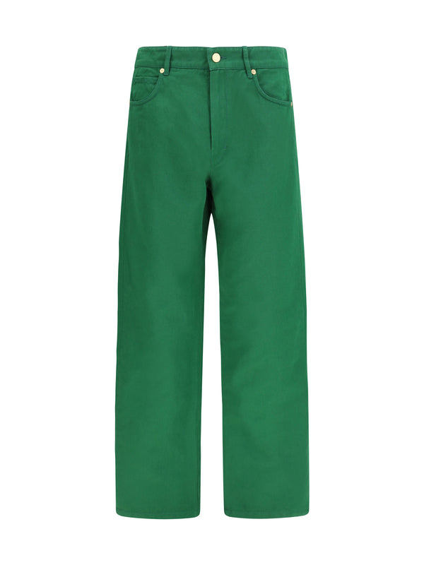 'S Maxmara 59% COTTON; 41% LINEN trousers in green