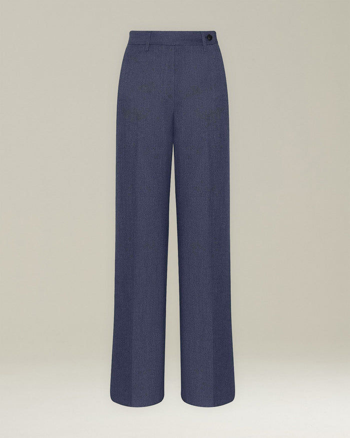 TROUSERS VIRGIN WOOL Blue Trousers/skirts