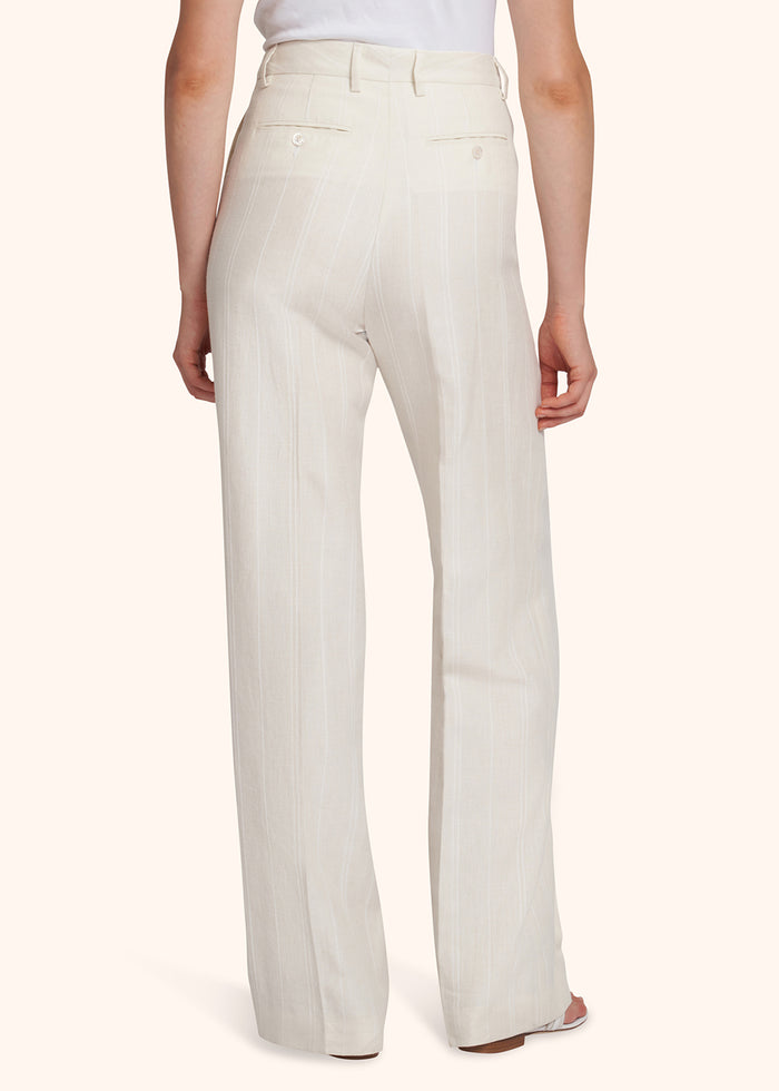 TROUSERS LINEN White Alpaca Cotton Trousers/skirts