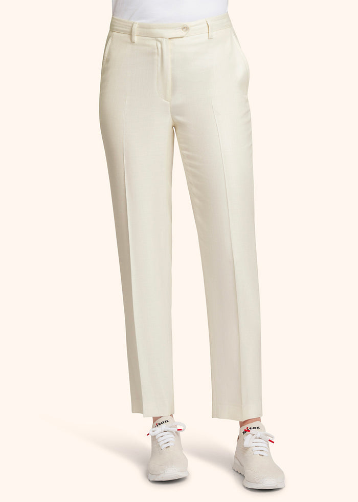 TROUSERS VISCOSE White Trousers/skirts