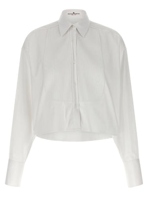Ermanno Scervino Plastron Poplin Shirt — White