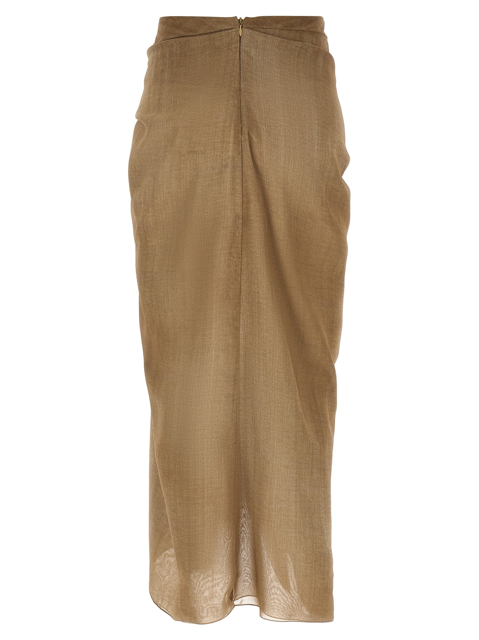 Marocain Skirt Beige Polyester
