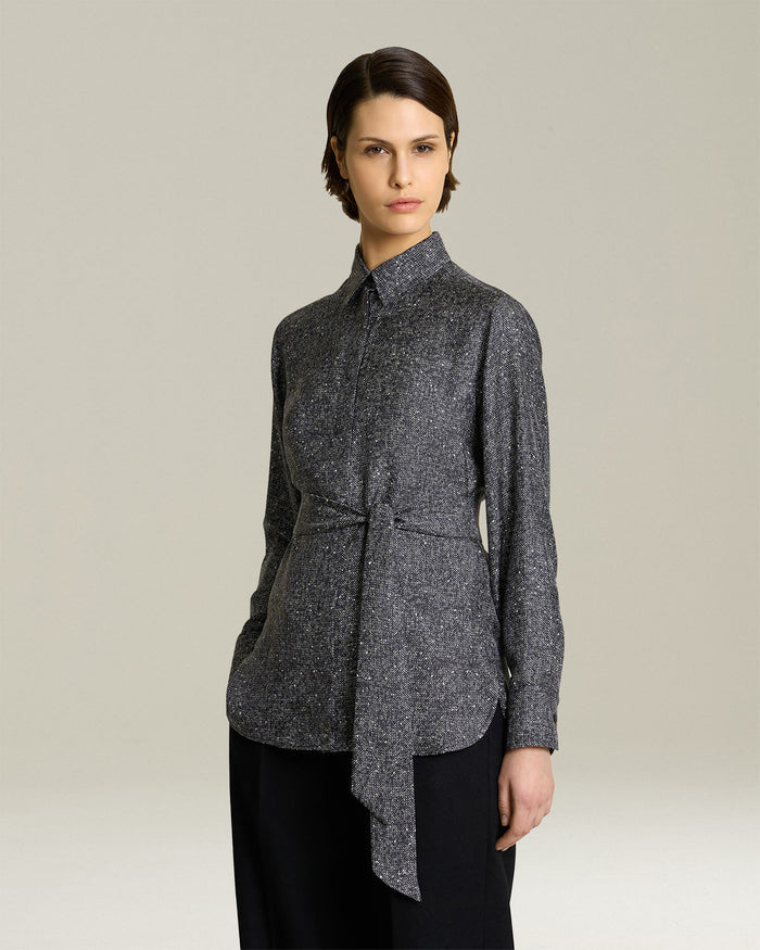 SHIRT SILK Black
