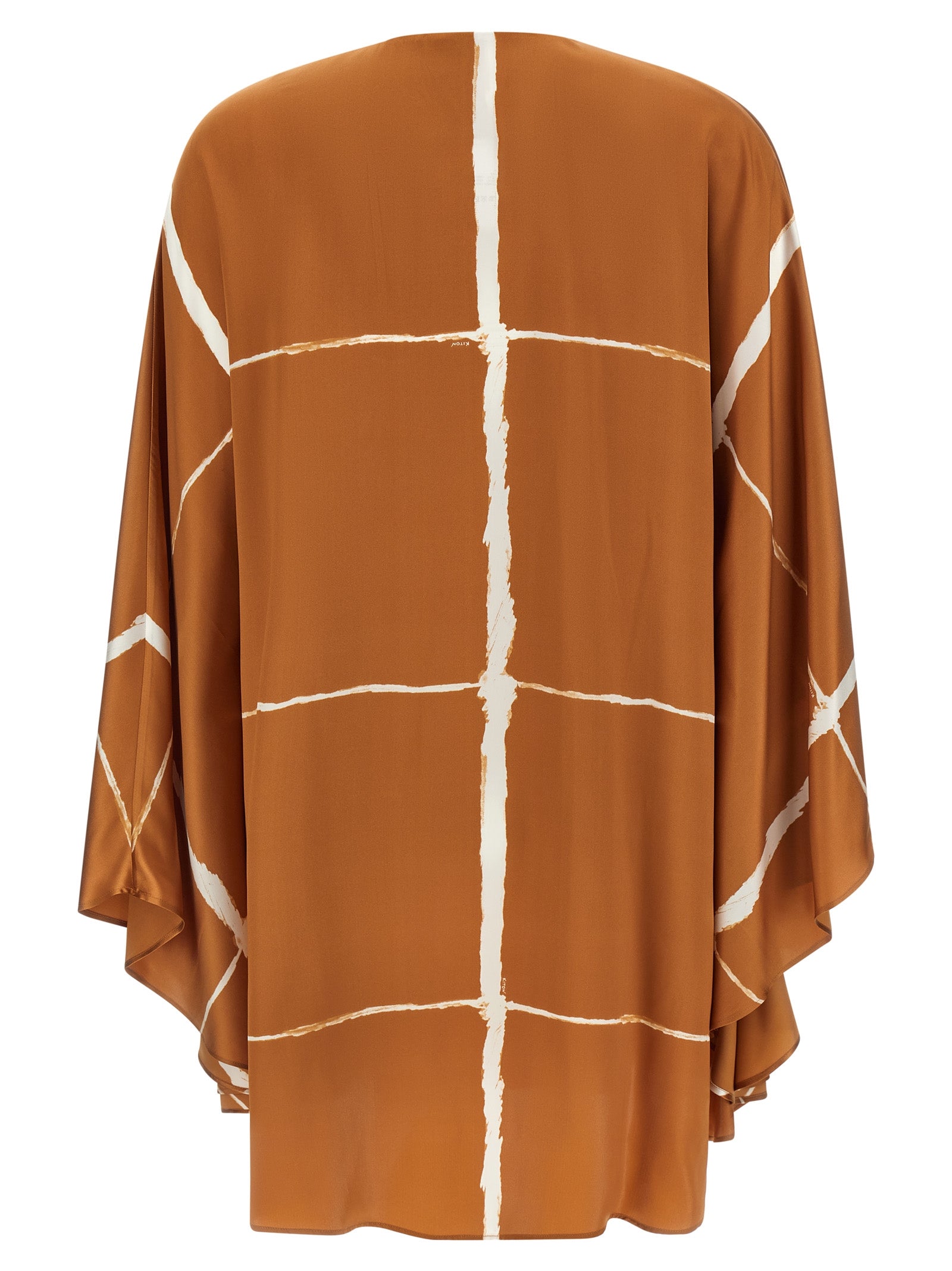 Caftan Blouse Brown Silk Shirt