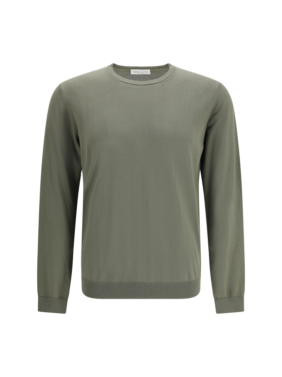Roberto Collina 100% Cotton sweater in green