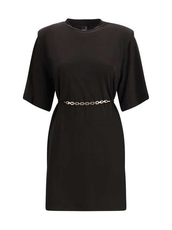 Pinko 76% Acetate dress in black