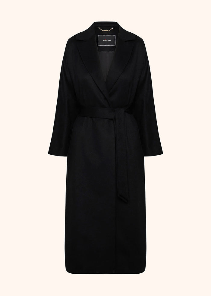 COAT CASHMERE Black Lining Silk Outerwear