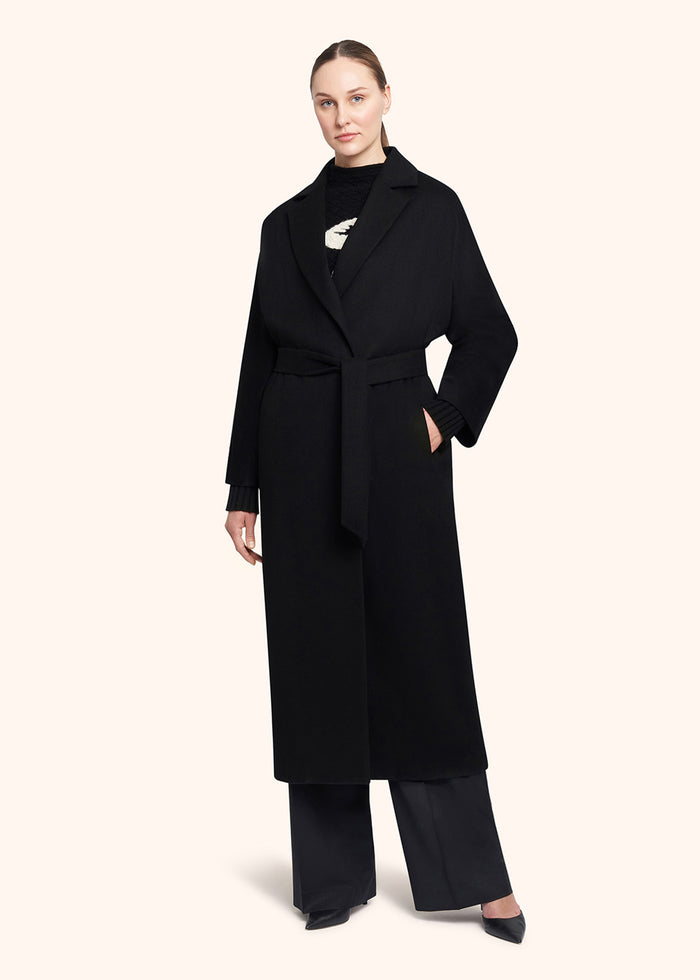 COAT CASHMERE Black Lining Silk Outerwear
