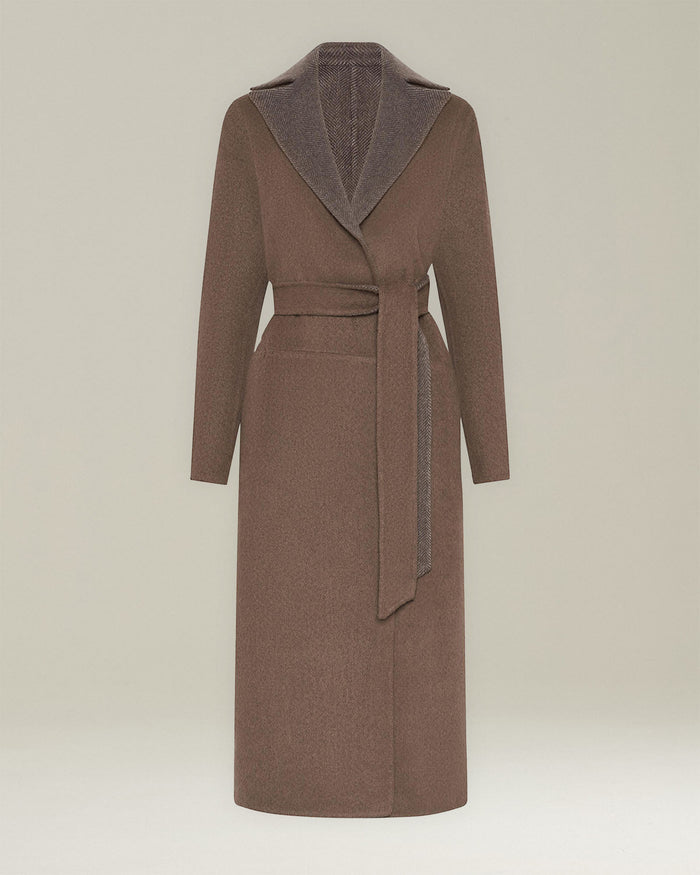 COAT CASHMERE Brown Outerwear
