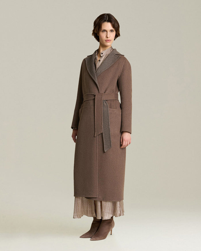 COAT CASHMERE Brown Outerwear
