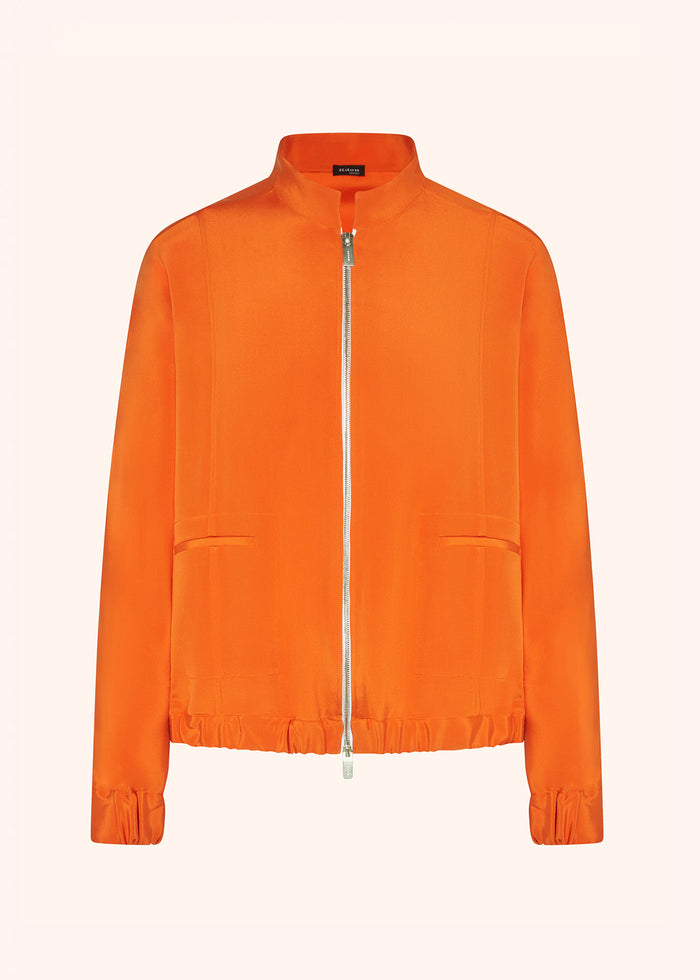 SHIRT SILK Orange Elastane