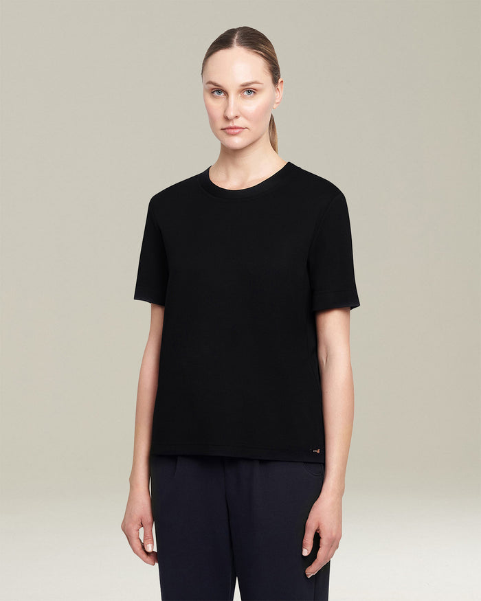 SHIRT VISCOSE Black Elastane
