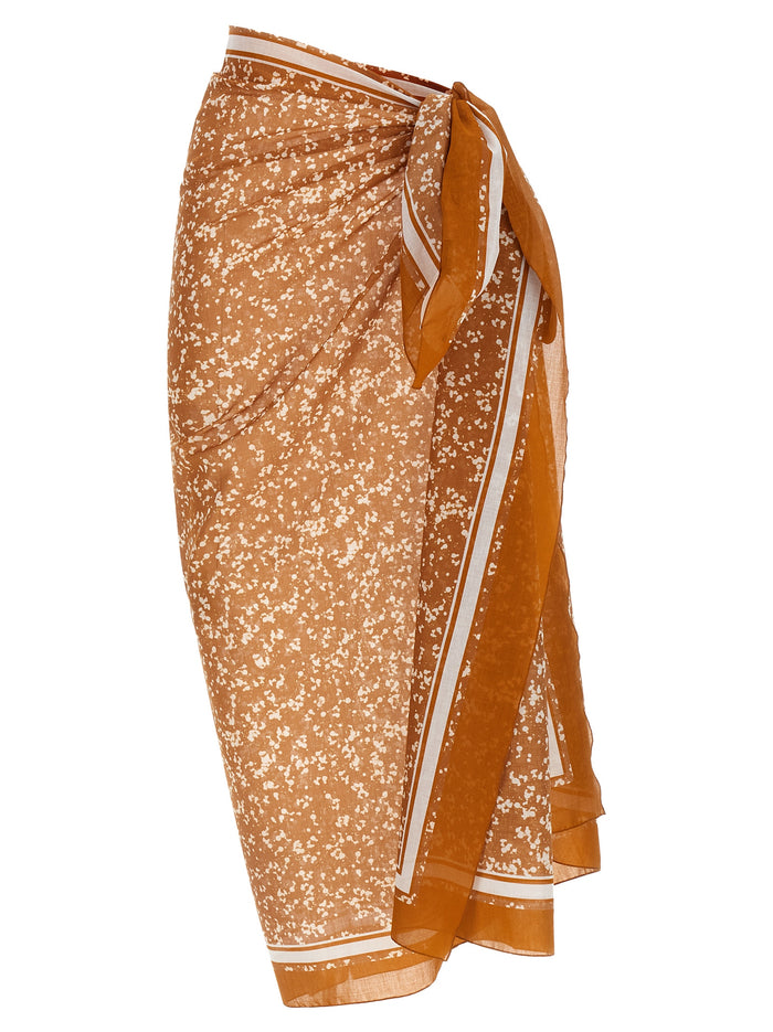 Sarong skirt Brown Cotton Beachwear