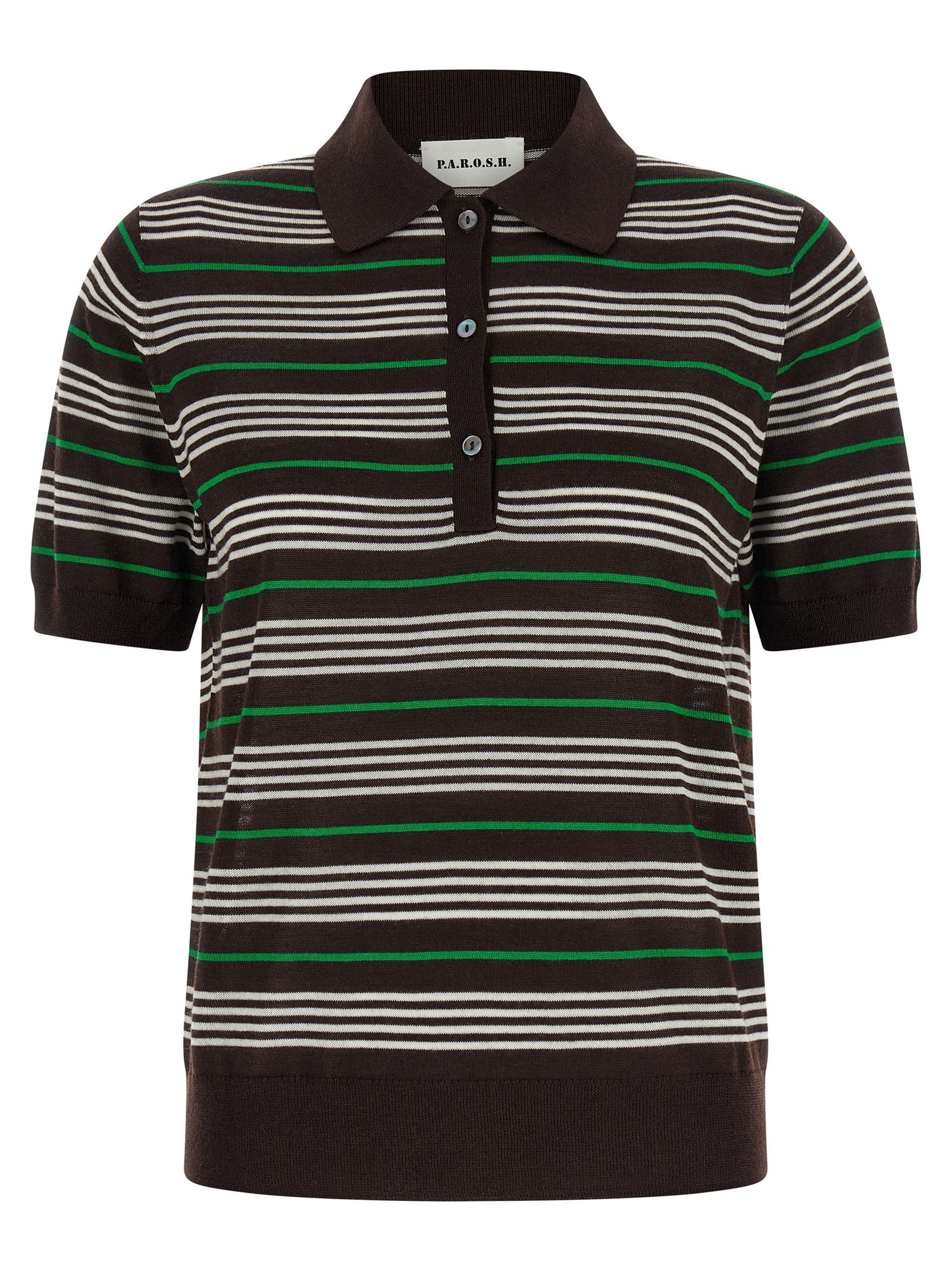 Listripes polo shirt Brown