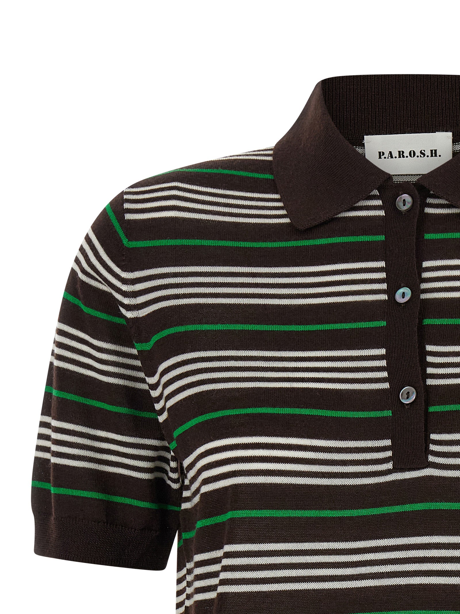 Listripes polo shirt Brown