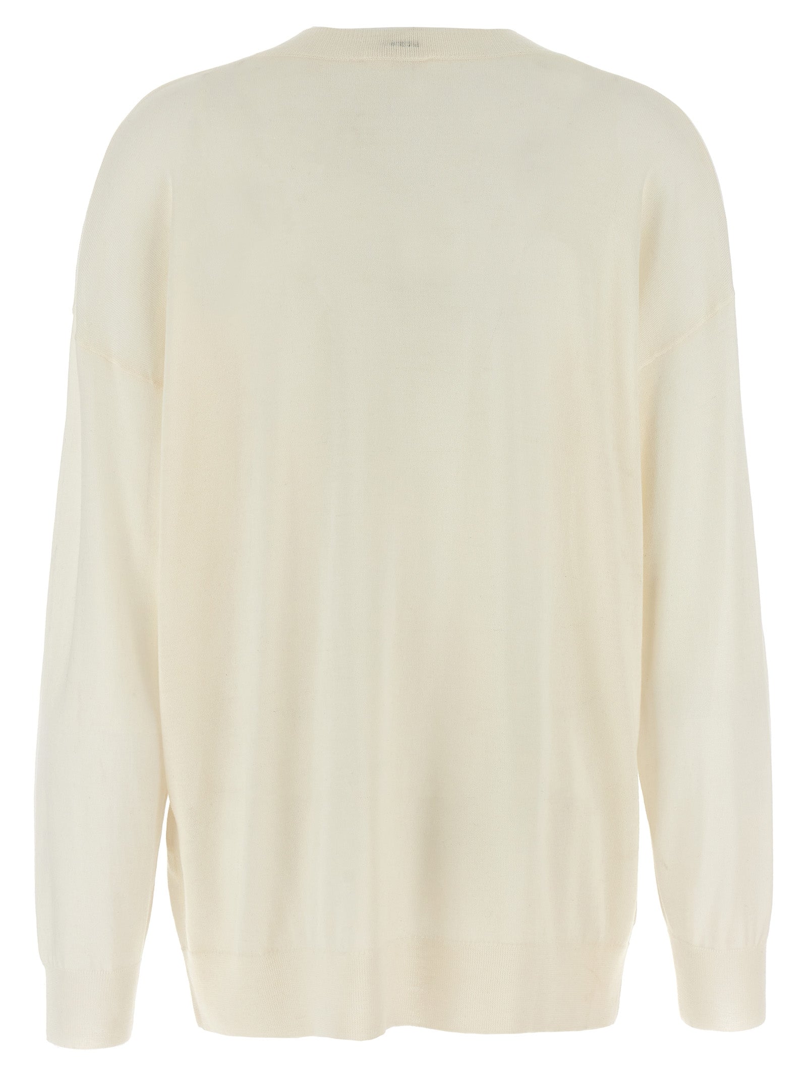 Crew-Neck Sweater White Sweater, Cardigans