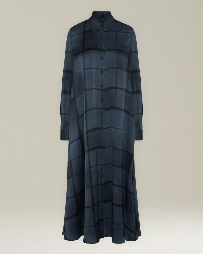 DRESS SILK Blue