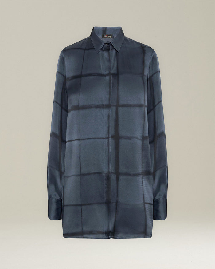 SHIRT SILK Blue