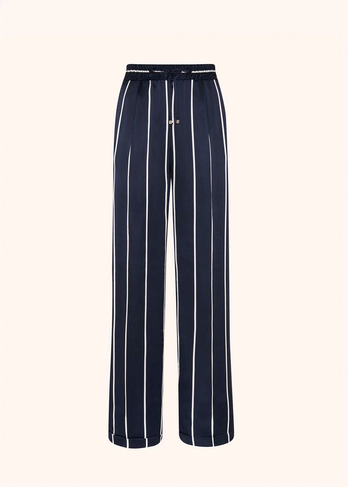 TROUSERS SILK Blue Trousers/skirts