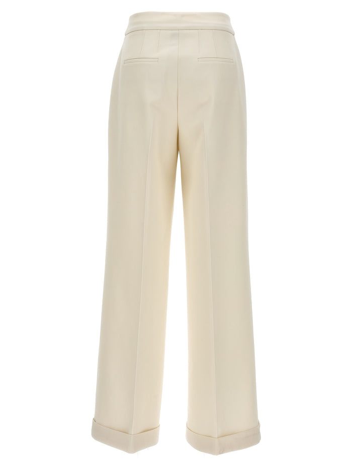 Loose leg pants White Virgin Wool Elastane