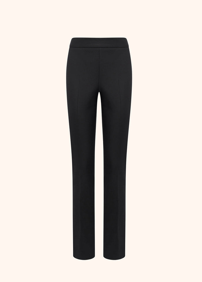 TROUSERS VIRGIN WOOL Black Elastane Trousers/skirts