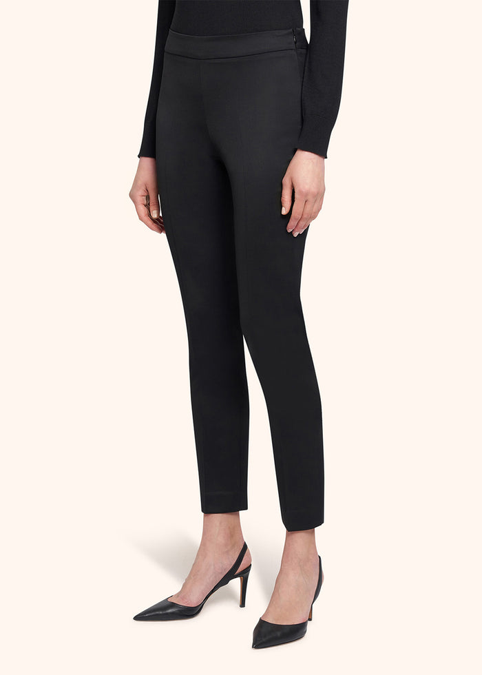 TROUSERS VIRGIN WOOL Black Elastane Trousers/skirts