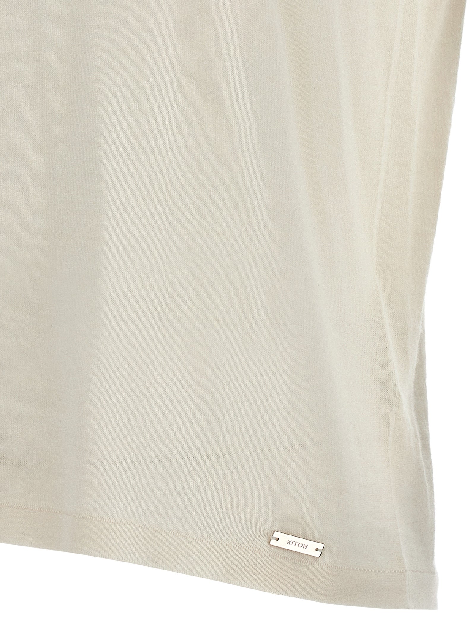 Silk cashmere t-shirt White