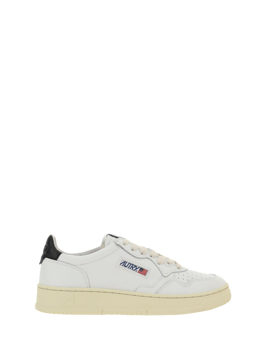 Leather Sneakers Wht/black Calf Bos Taurus