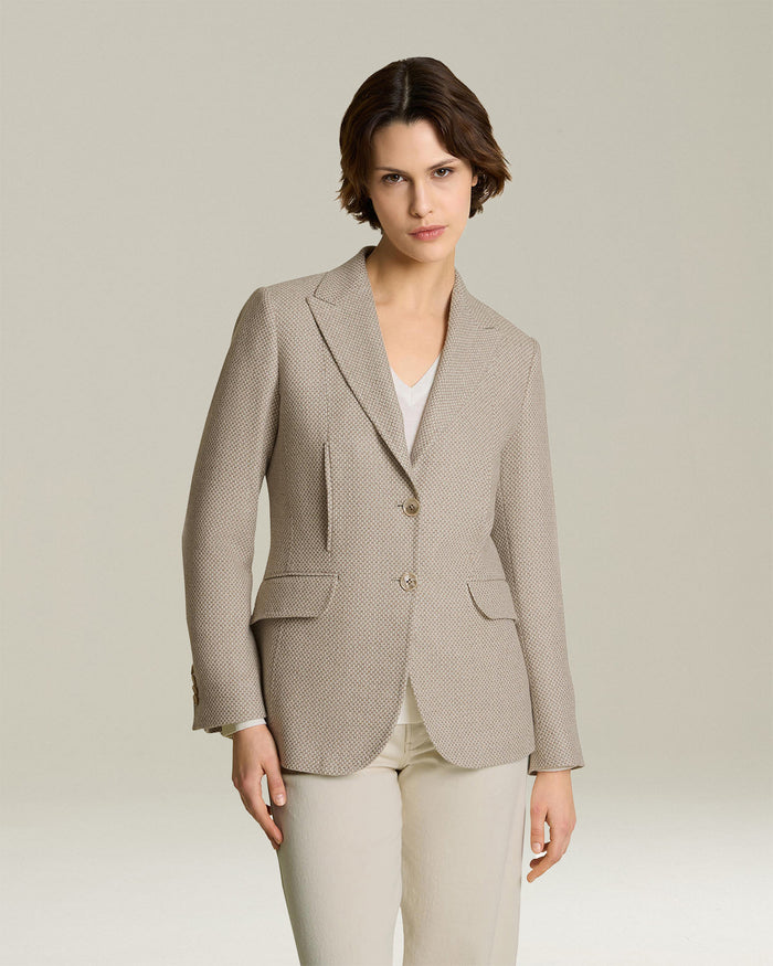 JACKET CASHMERE Beige Lining Silk