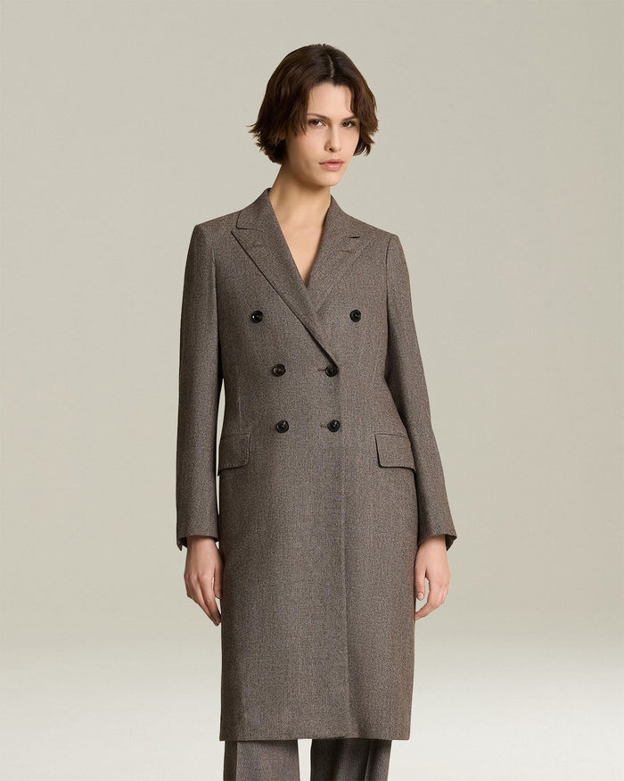 COAT VIRGIN WOOL Beige Lining Silk Outerwear