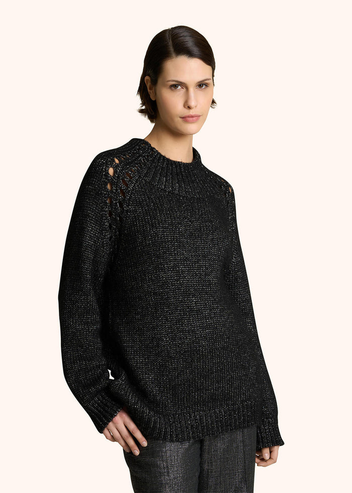 SWEATER HIGH NECK CASHMERE Black Knitwear