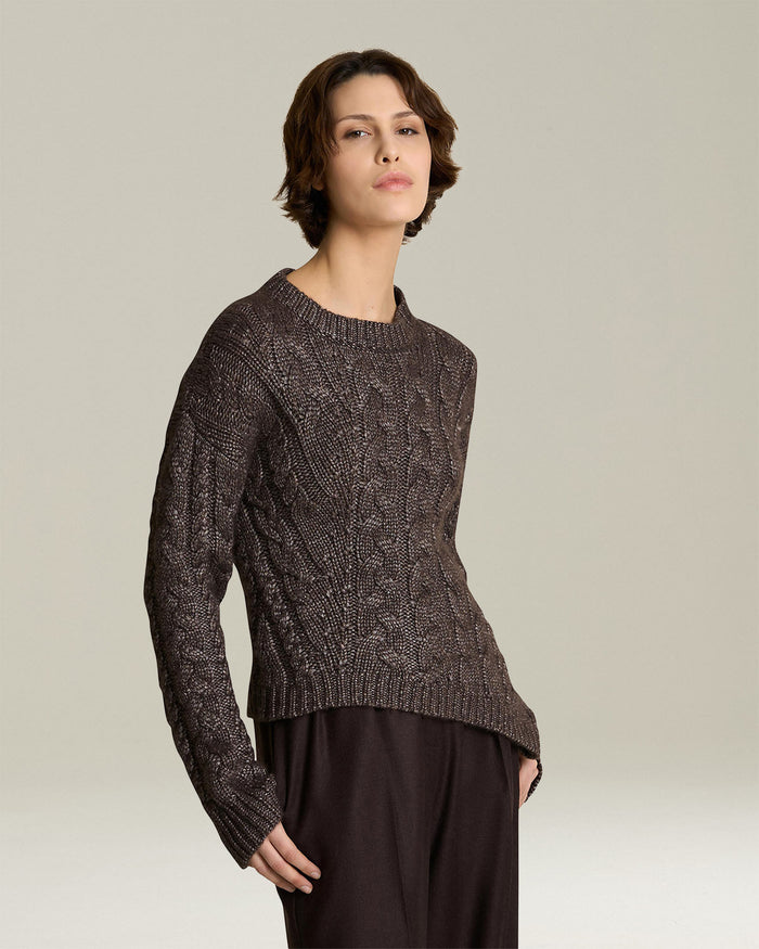 SWEATER ROUNDNECK CASHMERE Brown Knitwear