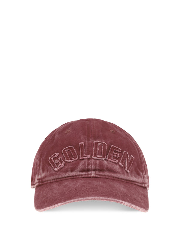 Golden Goose GUP02837P002734 100% cotton baseball cap in red
