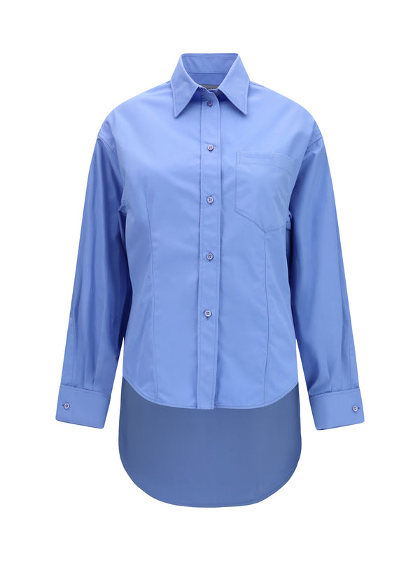 Balenciaga 84% cotton shirt in blue