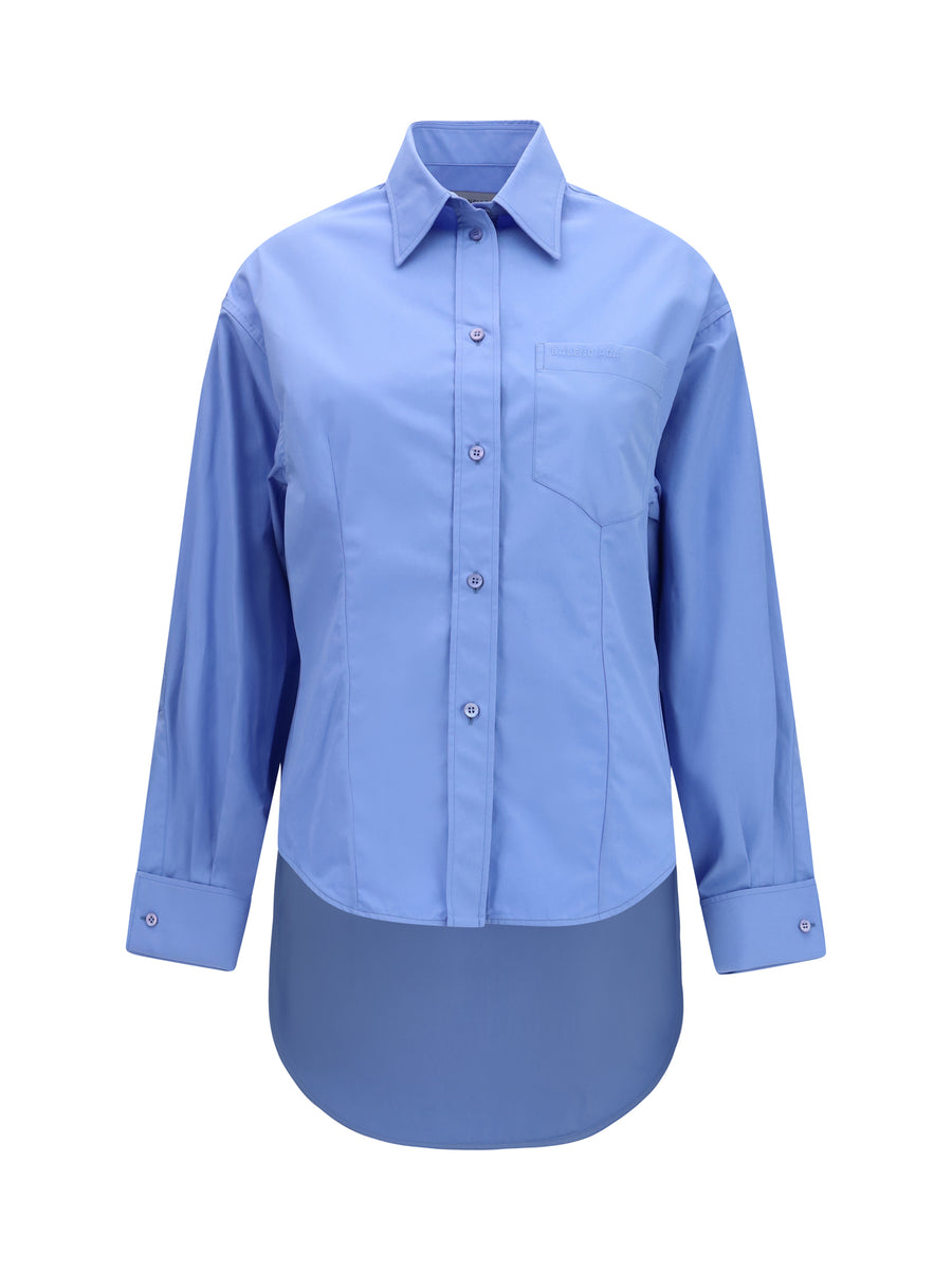 Balenciaga 84% cotton shirt in blue