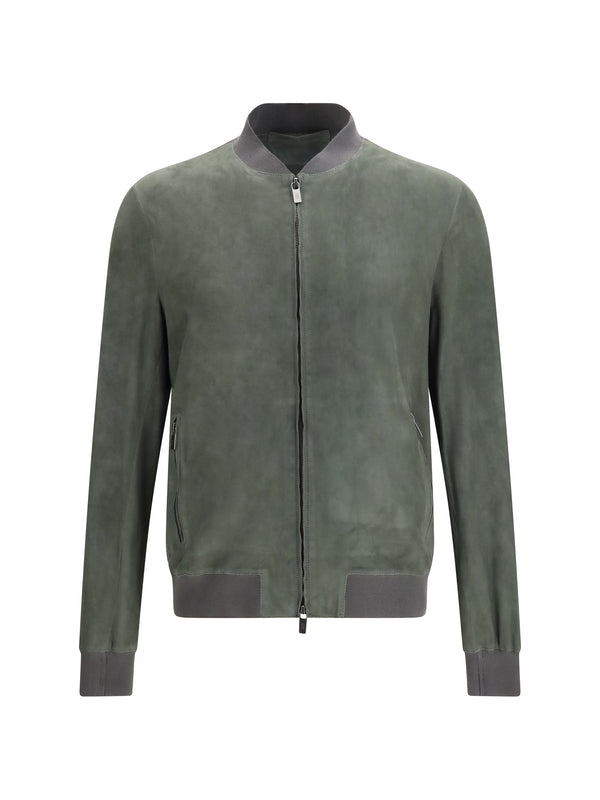 Salvatore Santoro 100% Calf Leather Bos Taurus jacket in gray