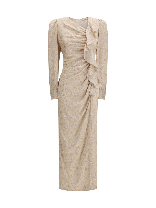 Alessandra Rich 100% Silk dress in cream
