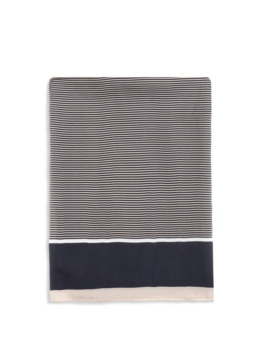 Saint Laurent 100% Silk stole in navy