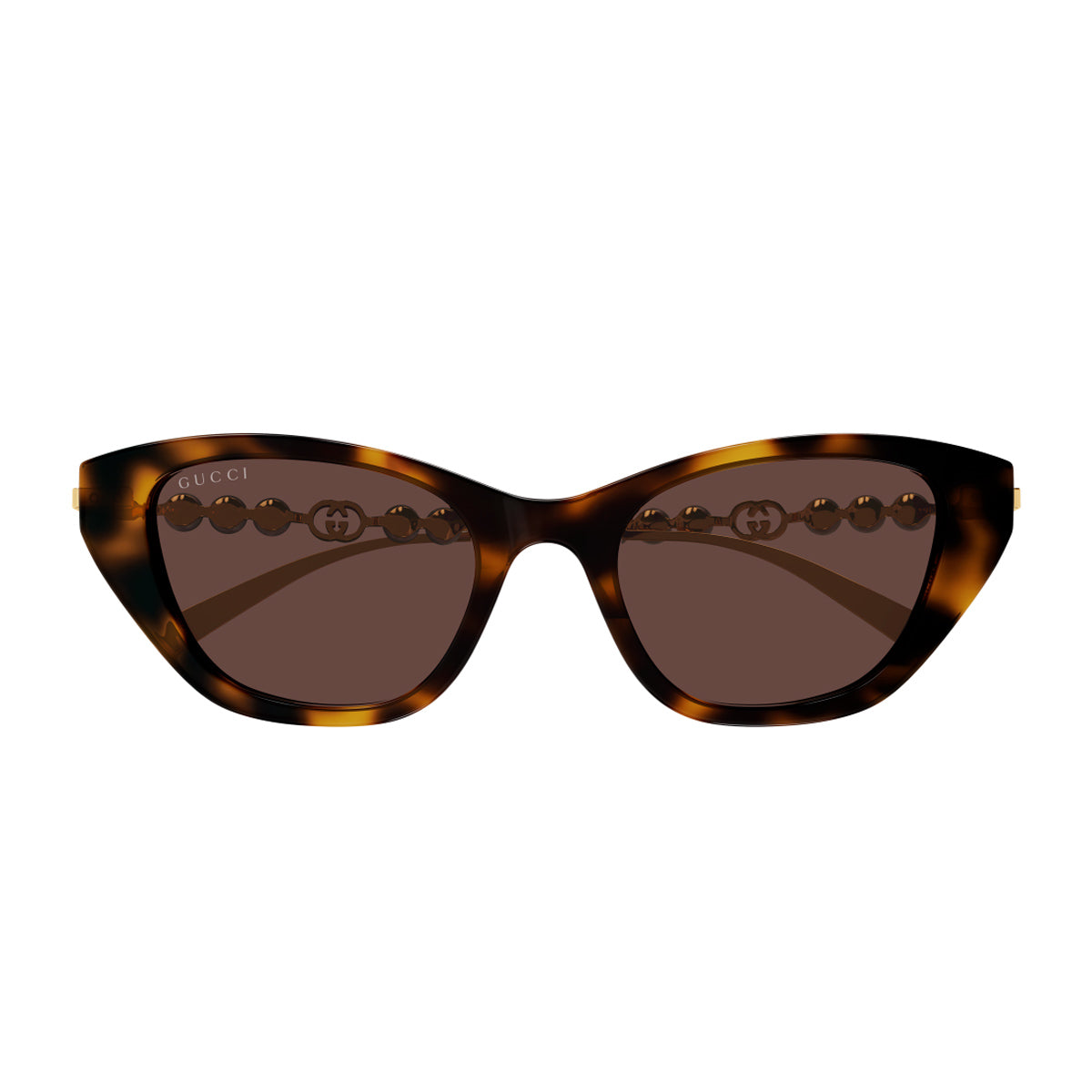 Gucci GG1968S Linea Emblem 003 Havana Gold Brown Recycled Acetate/metal Occhiali Da Sole