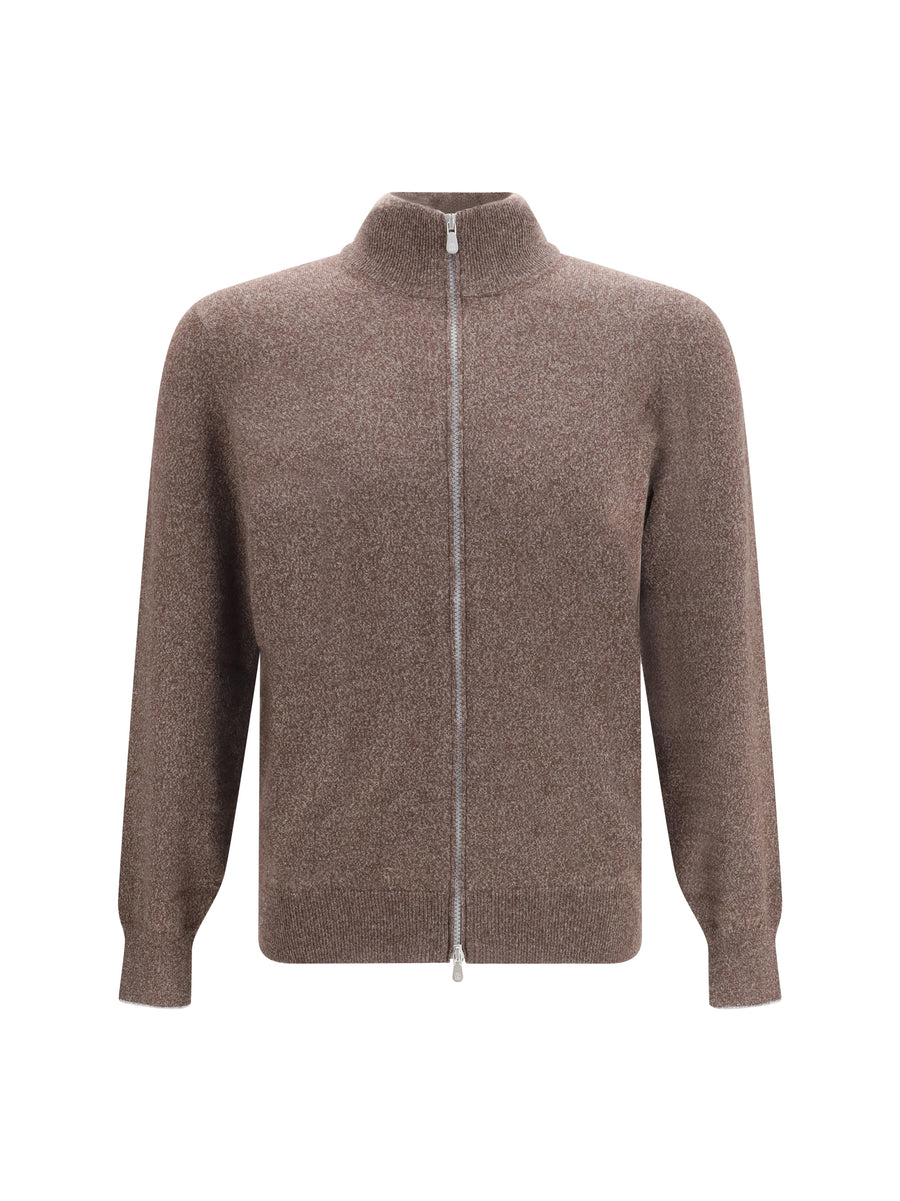 Cashmere Cardigan Moro+grigio Kashmir/capra Hircus