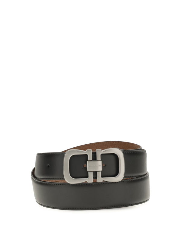Leather Belt Reversible Black Calf