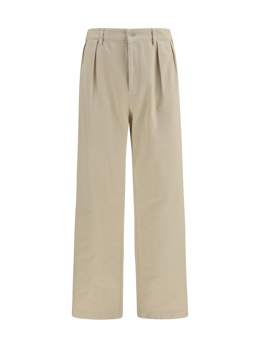 Prada 100% Cotton trousers in beige