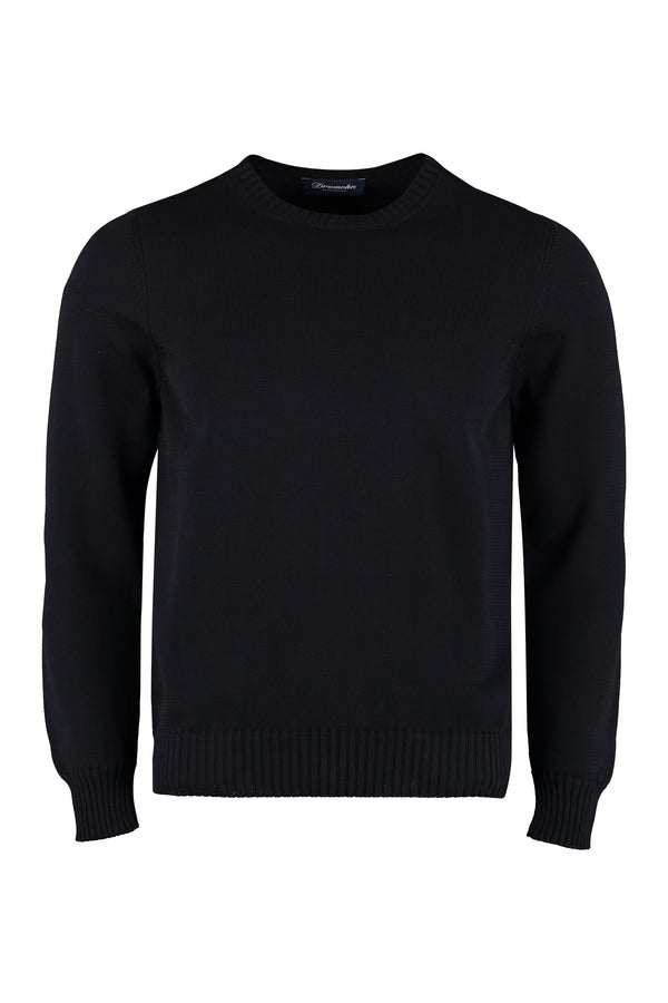 Cotton Crew-Neck Sweater Blue Sweatshirts