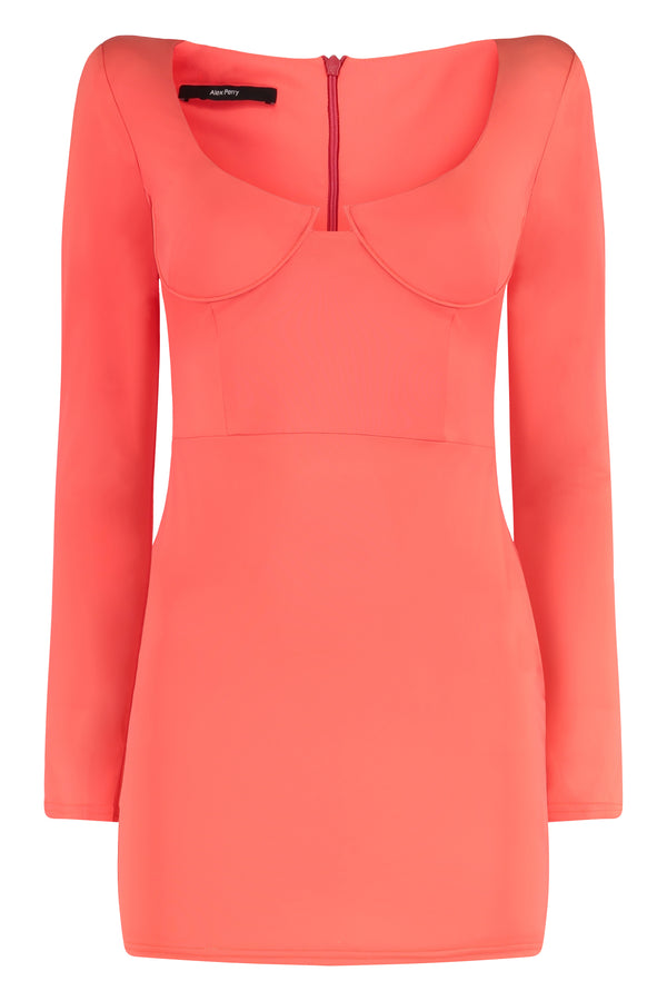 Mini Dress Coral Technical Fabric Nylon