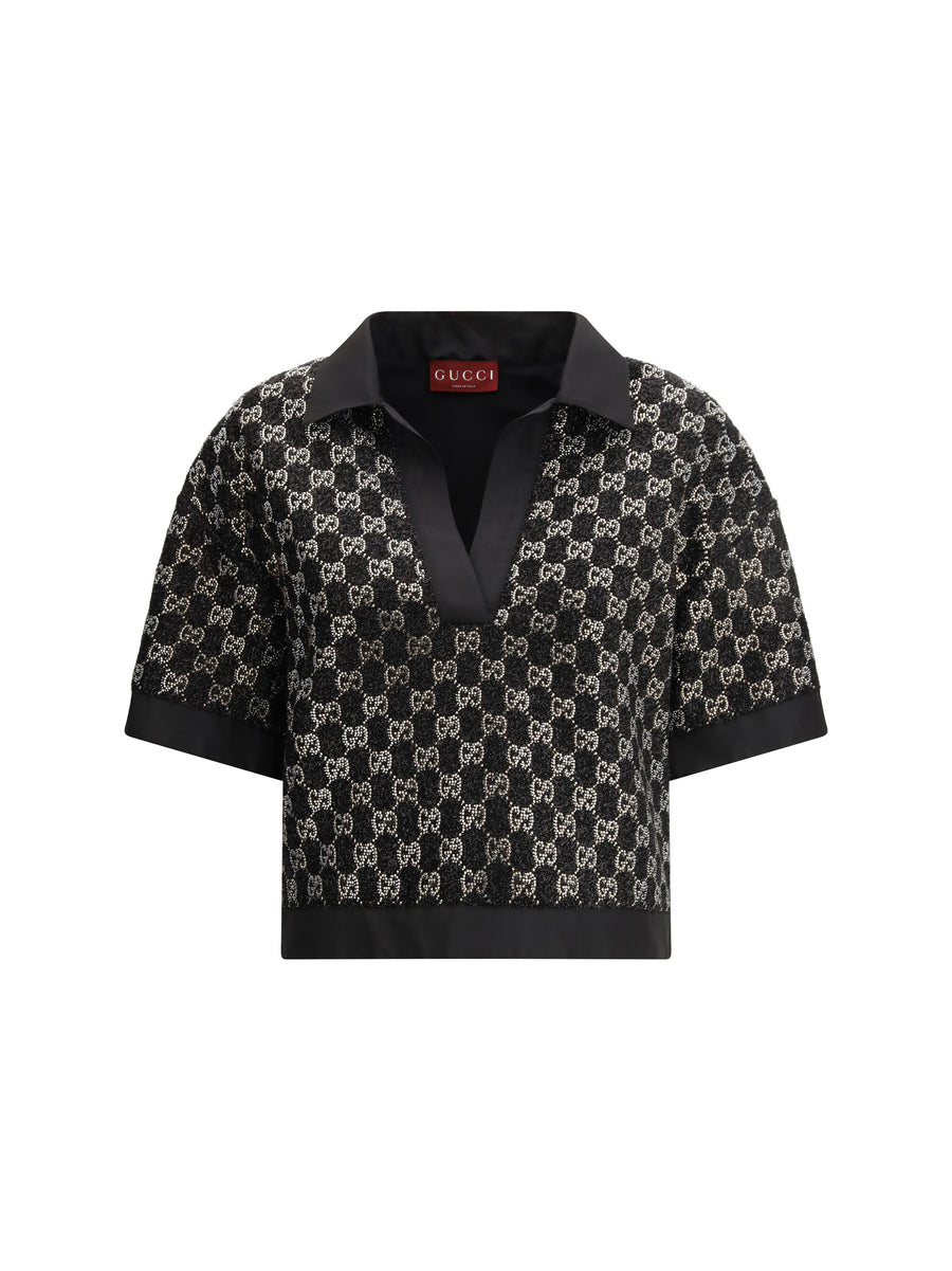Gucci 46% Viscose blouse in black
